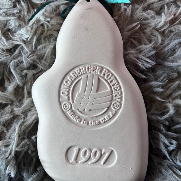 1997 Longaberger Pottery Snow Friends Cookie Mold Series “Chilly” With Box - Picture 6 of 7